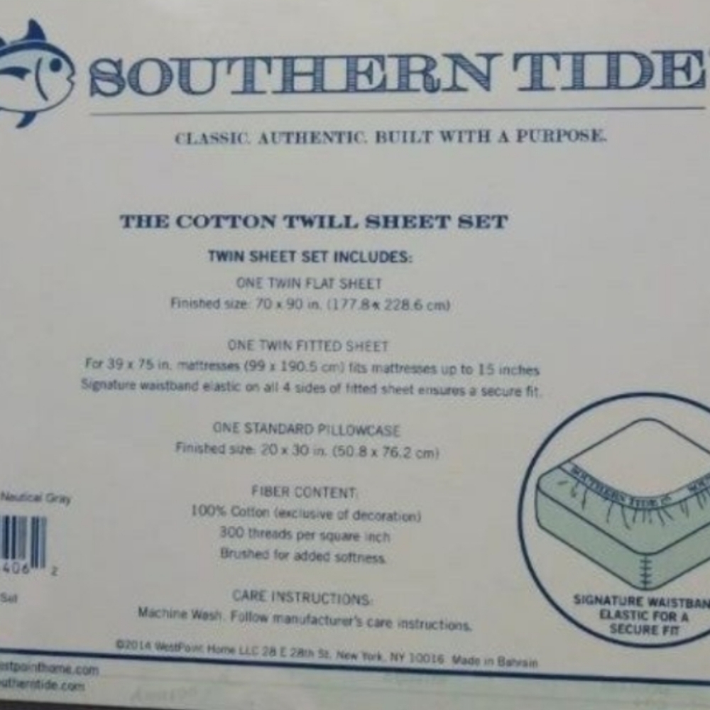 New Southern Tide 4 Twin Size Sheet Sets 300 Thread count - Picture 10 of 10
